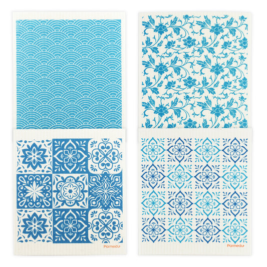 Swedish Dishcloths Blue White Porcelain Pattern