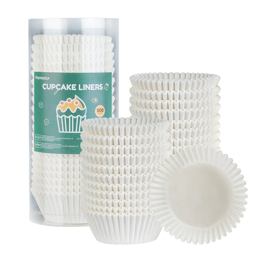 500pcs Paper Cupcake Liners Standard Size White