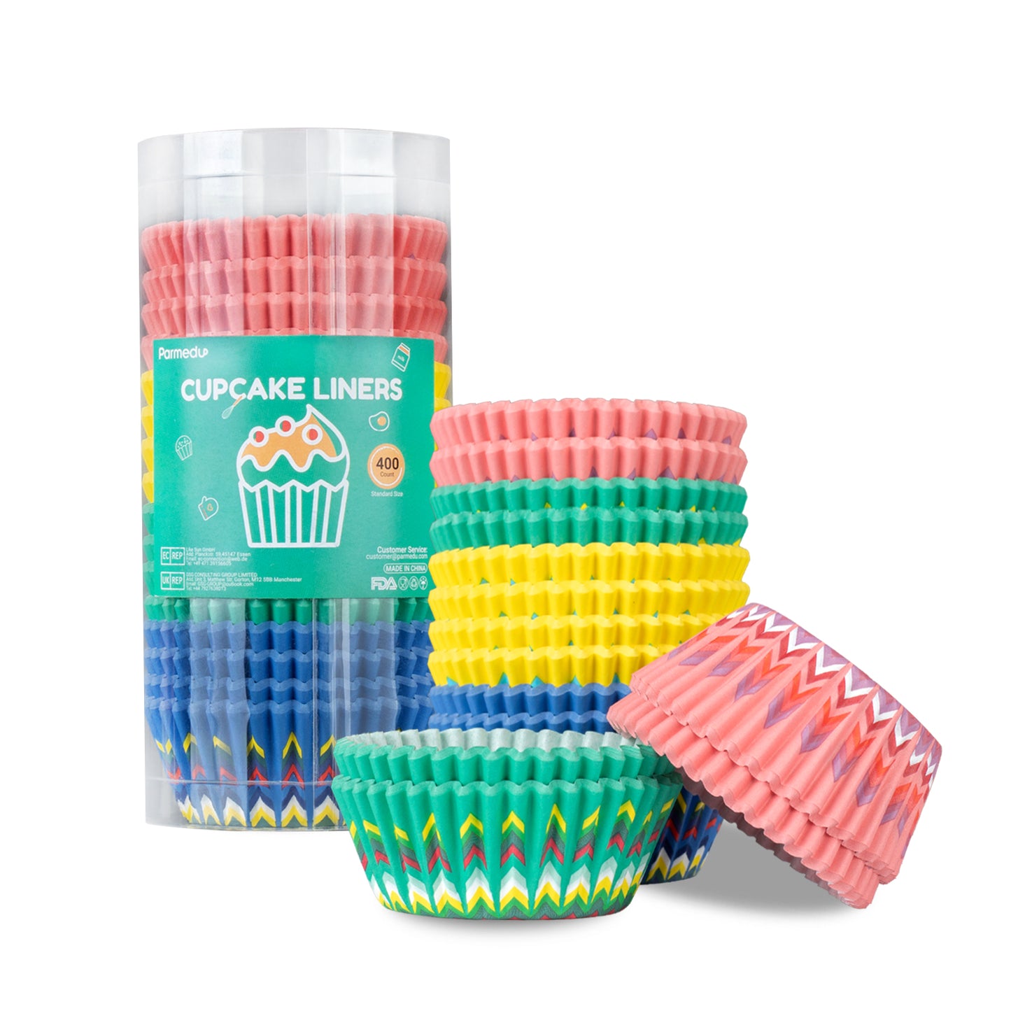 400pcs Paper Cupcake Liners - Standard Size 2 Inches