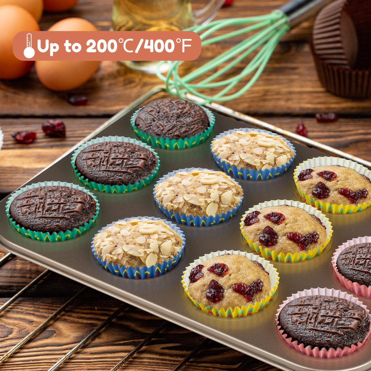 400pcs Paper Cupcake Liners - Standard Size 2 Inches