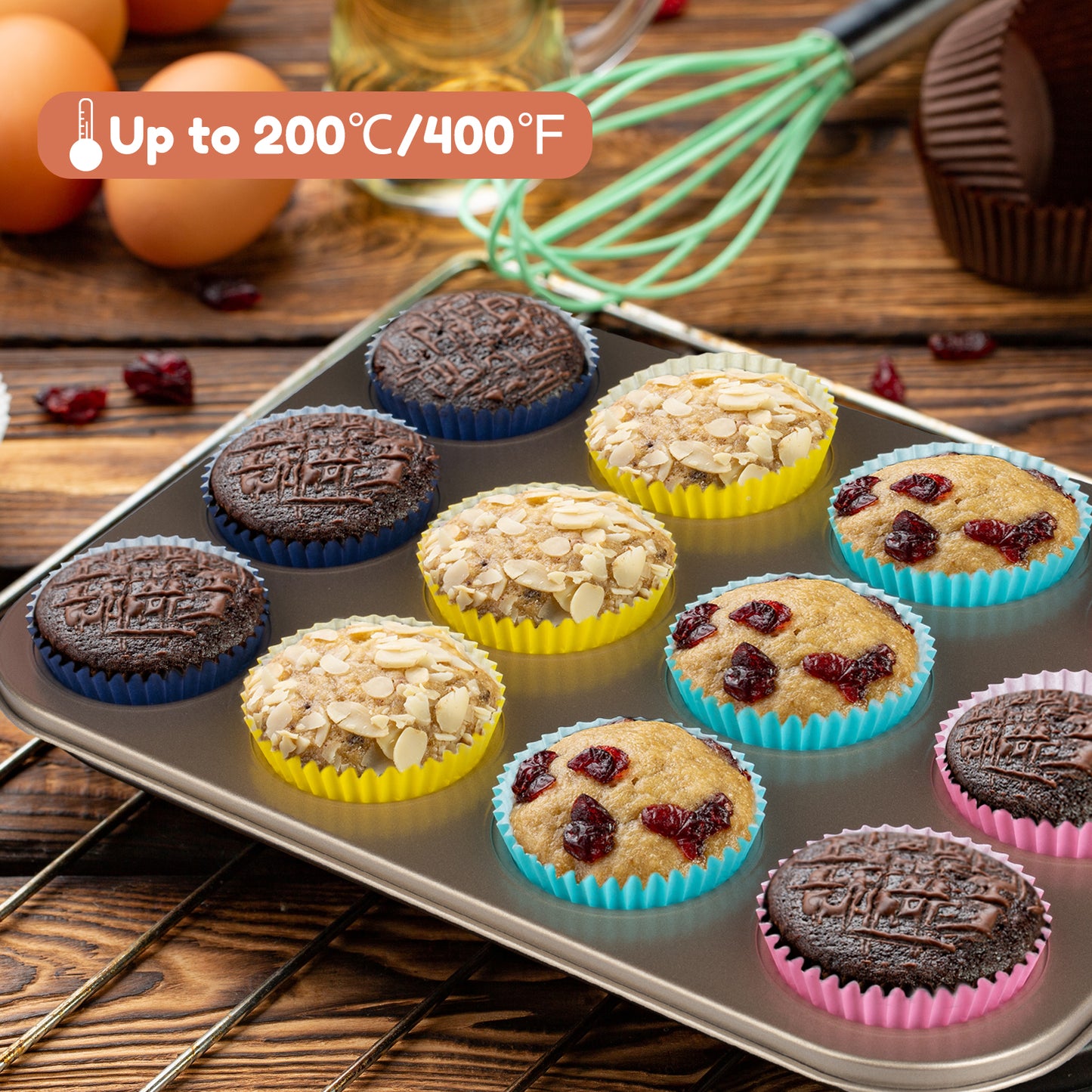 400pcs Paper Cupcake Liners - Standard Size 2 Inches