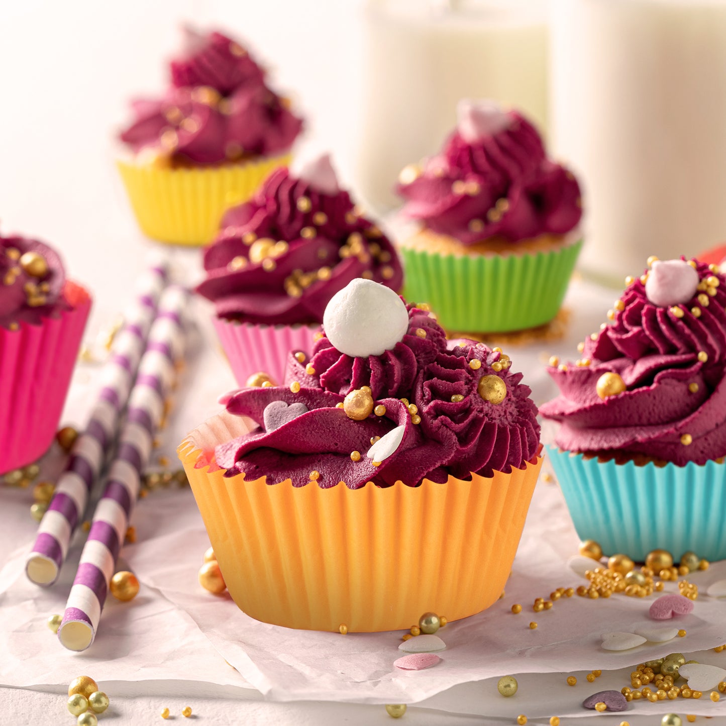400pcs Paper Cupcake Liners - Standard Size 2 Inches
