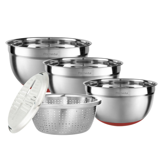 5-in-1 Multifunction Large 304 Stainless Steel Mixing Bowl Set