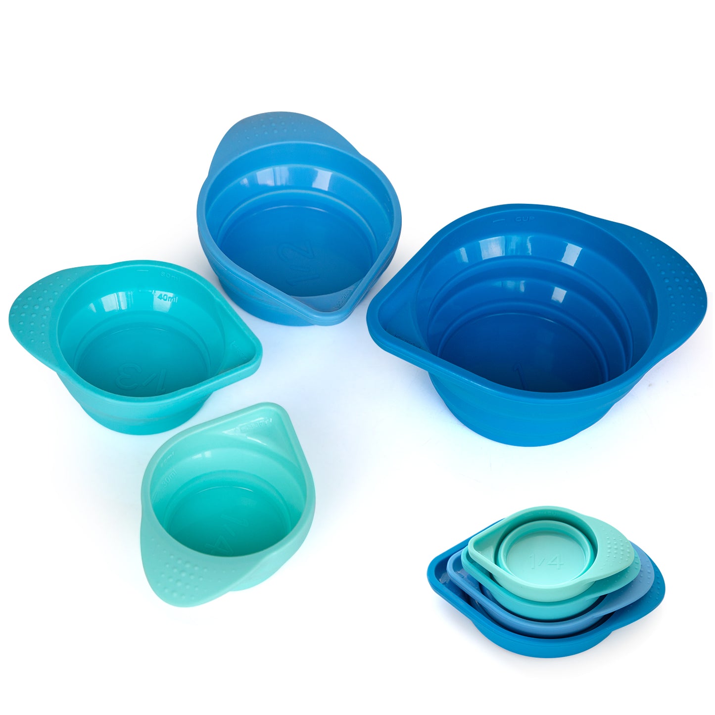 4 pcs Collapsible Silicone Measuring Cups