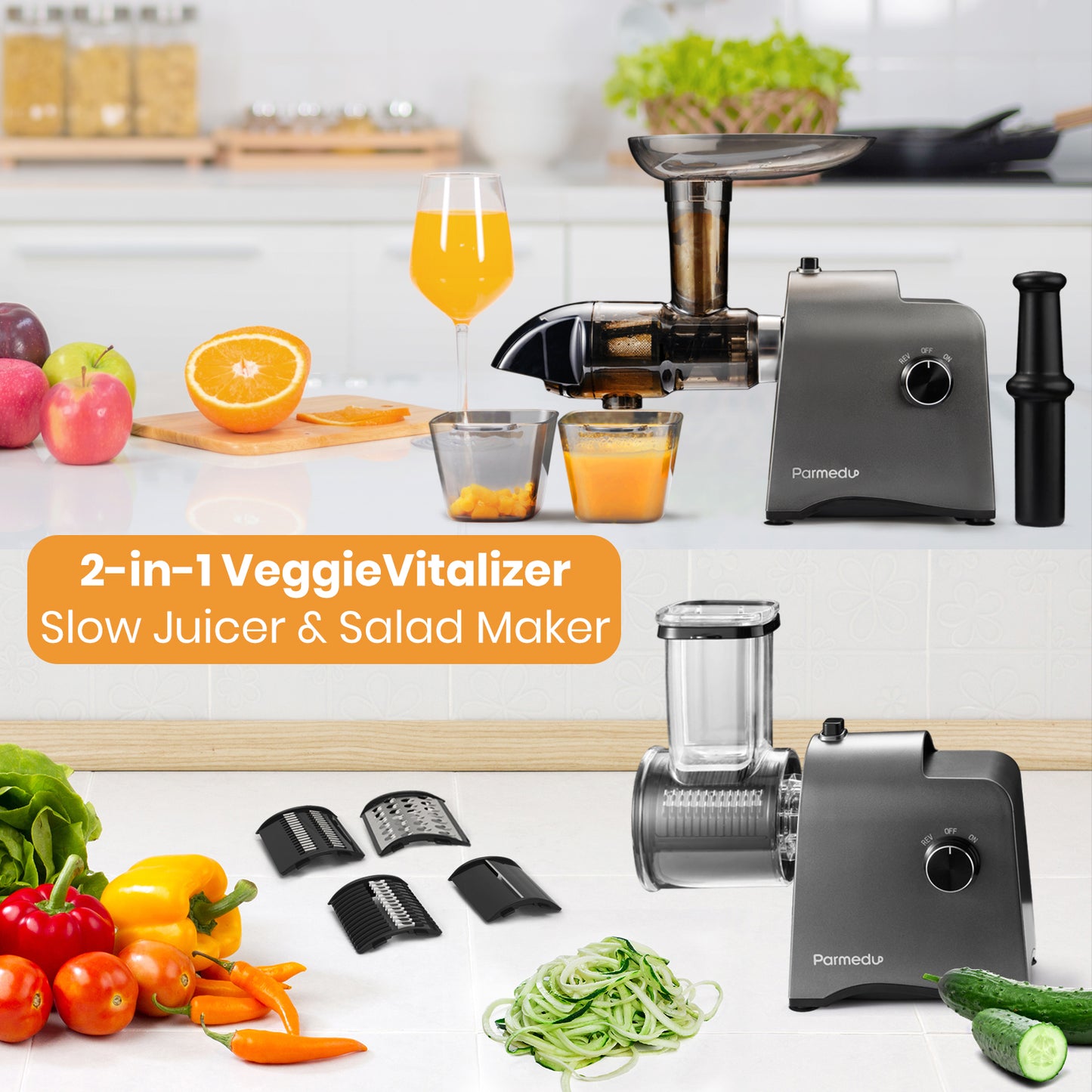 Slow Masticating Juicer & Veggies Grater