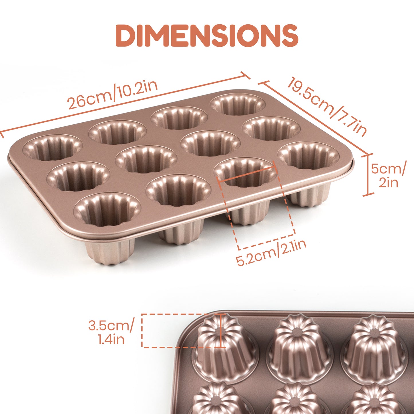 Canele Mold Cake Pan