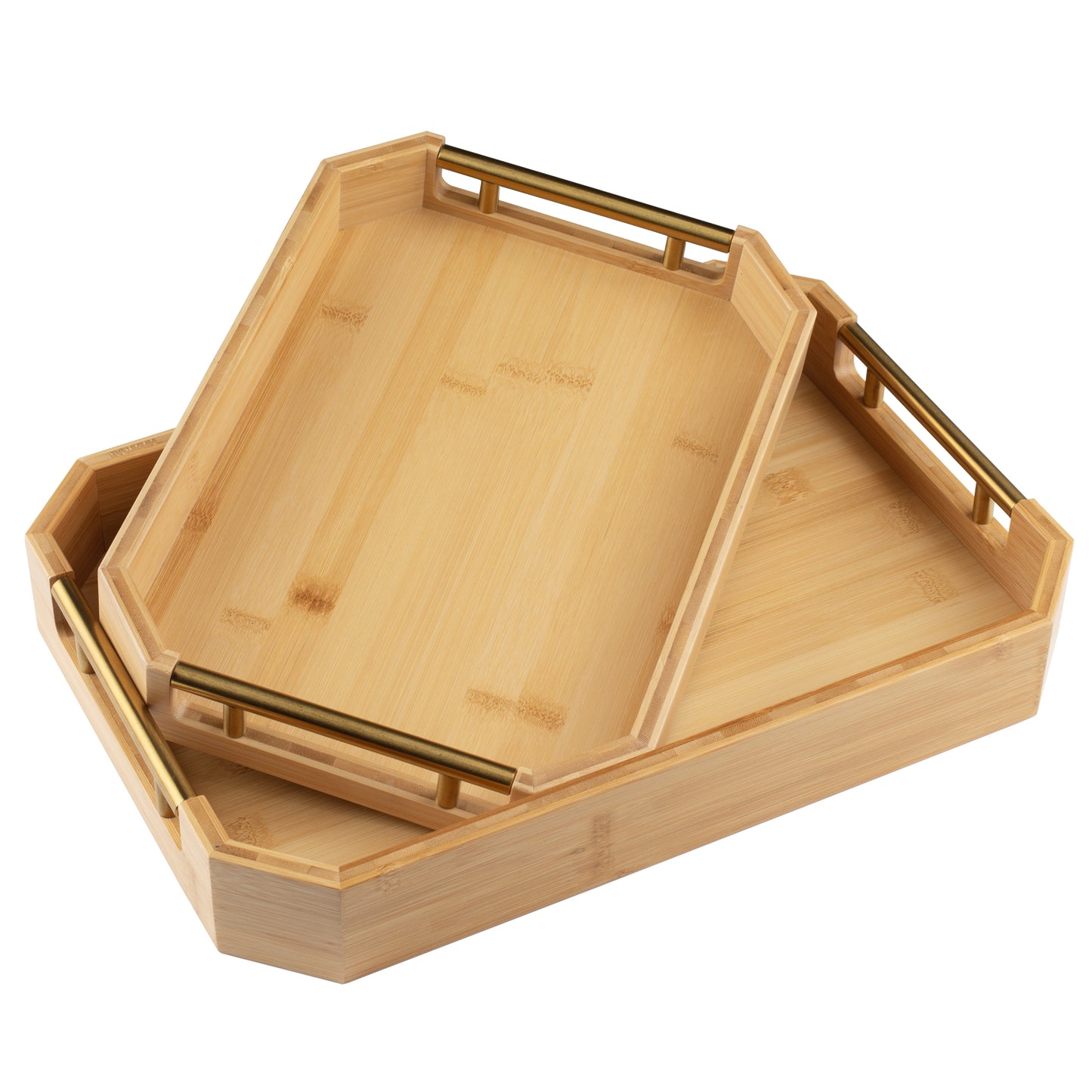 Bamboo Serving Tray Set of 2