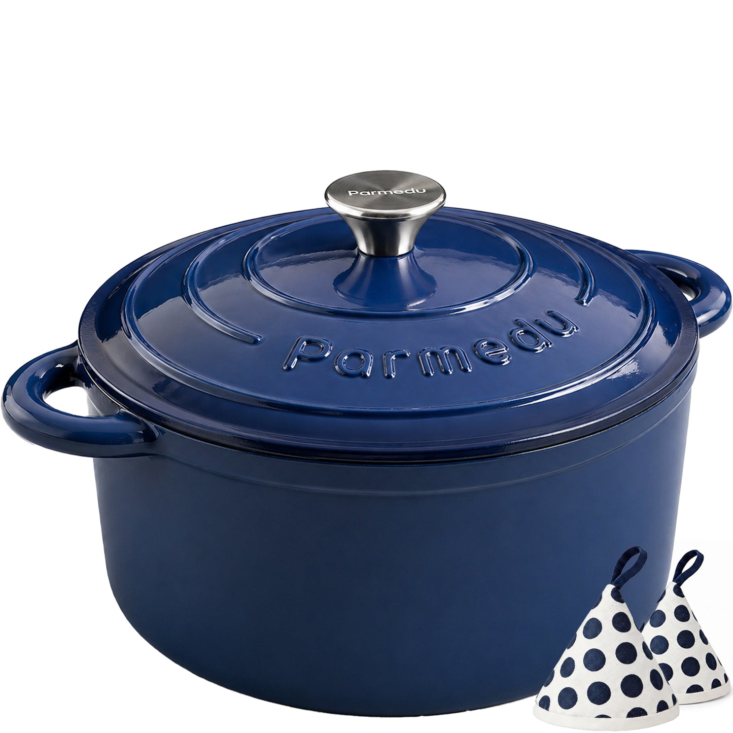 Parmedu 5.5 Quart Enameled Cast Iron Dutch Oven